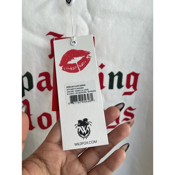 NEW Wildfox X Coca-Cola Sparkling Holidays Sweatshirt Oversized Medium - Picture 8 of 8